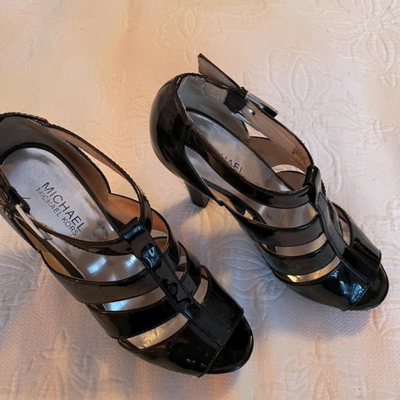 Michael Michael Kors Strappy Patent Leather Heels - Picture 2 of 4